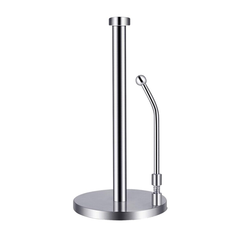Papieren handdoekhouder roestvrij staal staande tissuehouder met één hand afscheurbaar, perfect modern voor keuken houdt keukens land: Default Title