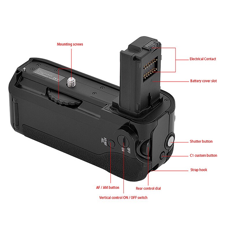 VG-C1EM Camera Vertical Battery Grip for Sony Alpha A7 A7R A7S
