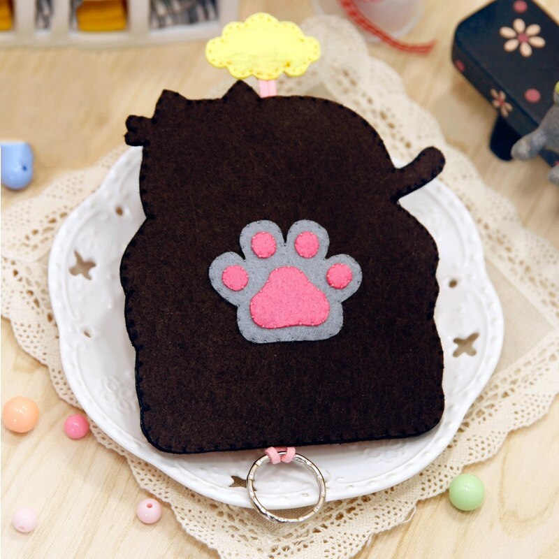 Cartoon Keychain Sewing Kit Non-Woven Diy Homemade Felt Keychain Kit Felting Keychain Cute Cartoon Hanging Keychain Make Tool