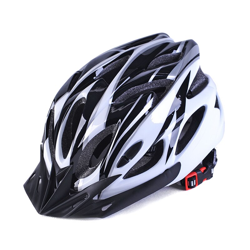 Lichtgewicht Ademend Volwassen Fietshelm Mountainbike Integraal Molding Voor Bike Fiets Mannen Vrouwen Comfortabel: Black White