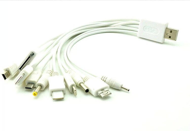 10 In 1 Universele Usb-kabels Voor Mobiele Telefoons Multi Charger Kabel Voor Iphone Ipad Samsung Geluid Batterij 1 Te 10 Kabel Psp MP4