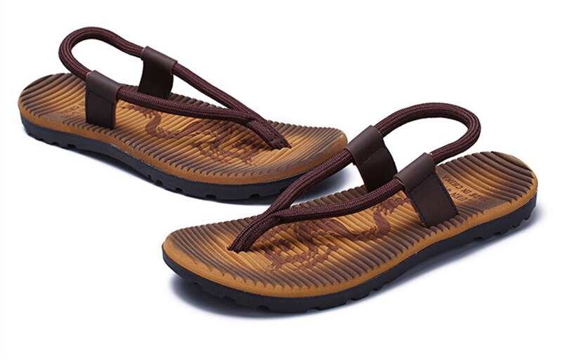 Flip Flops Men Slippers Toe Mens Shoes Camouflage Stripe Sandals Personality Massage Foot Beach Slipper