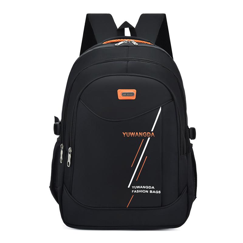 Grande capacidade oxford escola mochila moda dos homens 15.6 Polegada portátil novo saco de escola para meninos adolescentes mochila feminina: Orange