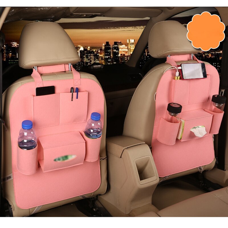 Aag filt baby bil bagsæde opbevaring arrangør hængetaske ensfarvet barn børn rejse bordbakke børn bil opbevaringspose holder