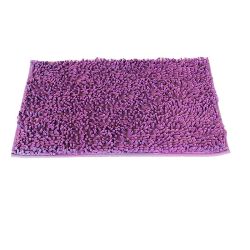 Tapis de bain en Chenille épais bon marché | Tapis de cuisine et de chambre à coucher pour salon, tapis absorbant antidérapant pour porte: Purple