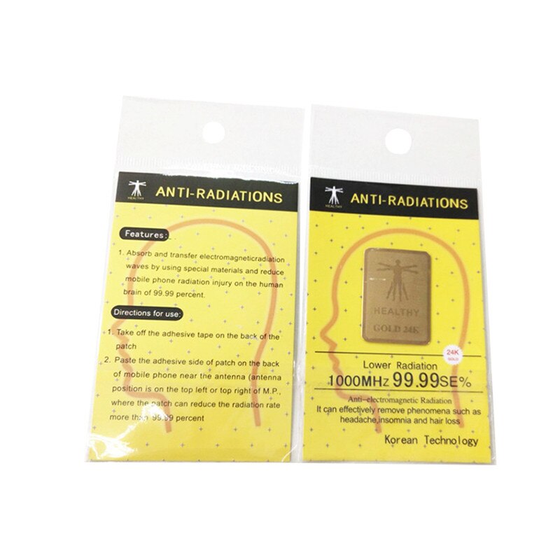 24K Gold Plated Anti Radiation Protector Shield EMF EMR Blocker Cell Phone Sticker: Dark Blue