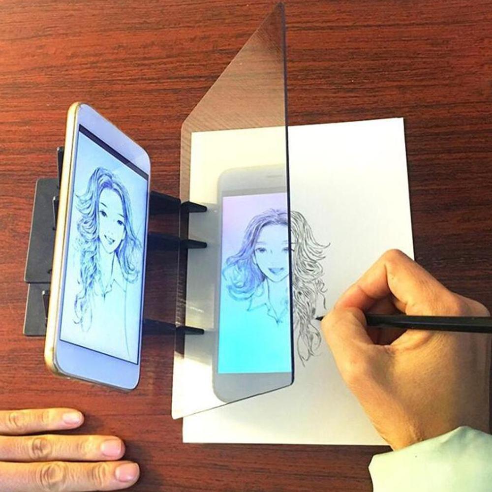 Sketch Tracing Drawing Board 22.5*15.6cm Optical Draw Projector Painting Tool Sketching Reflection Kids For Beginners K2W1