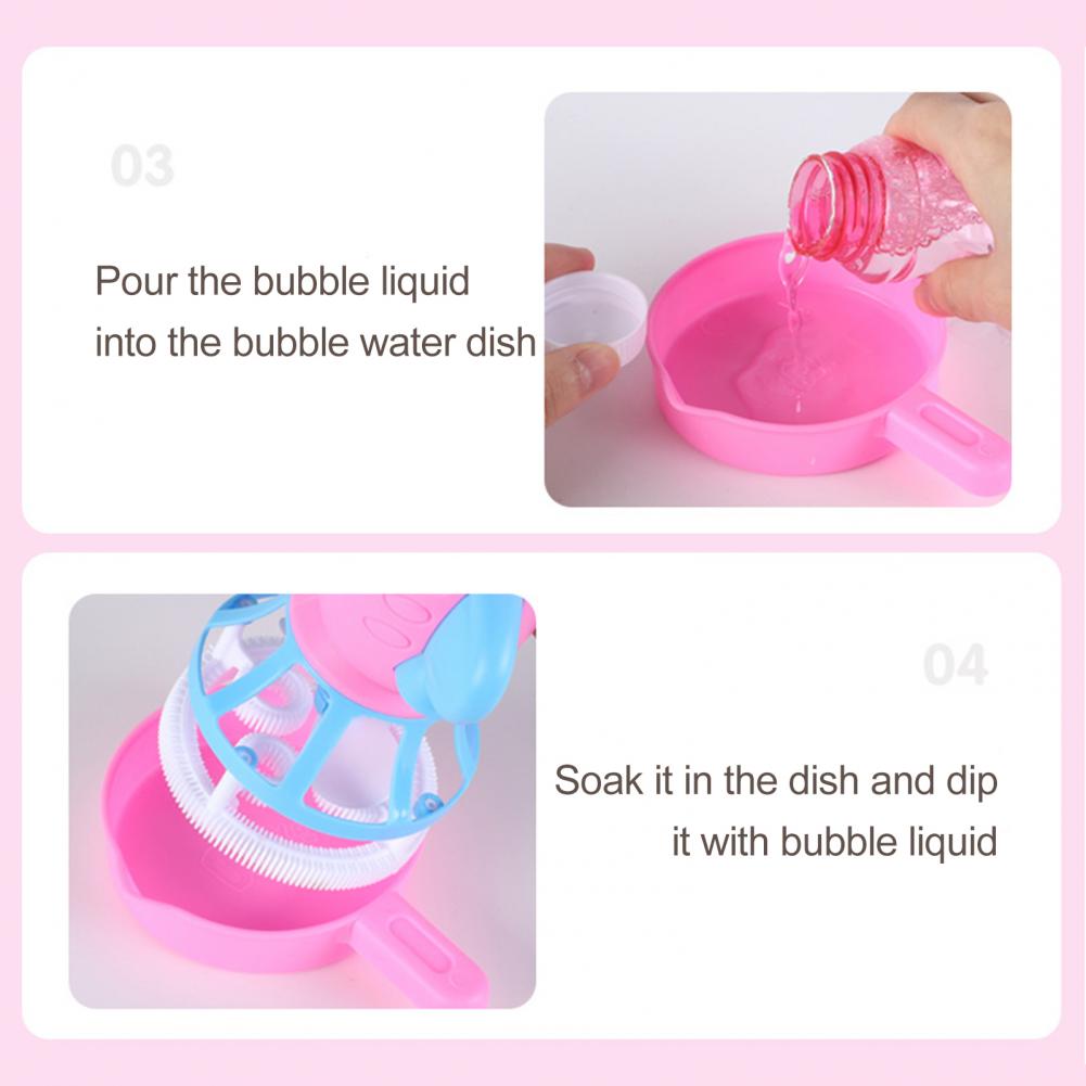 Bubble Blower Electric Long Lasting Plastic Double Bubble Blower Fan for Kids