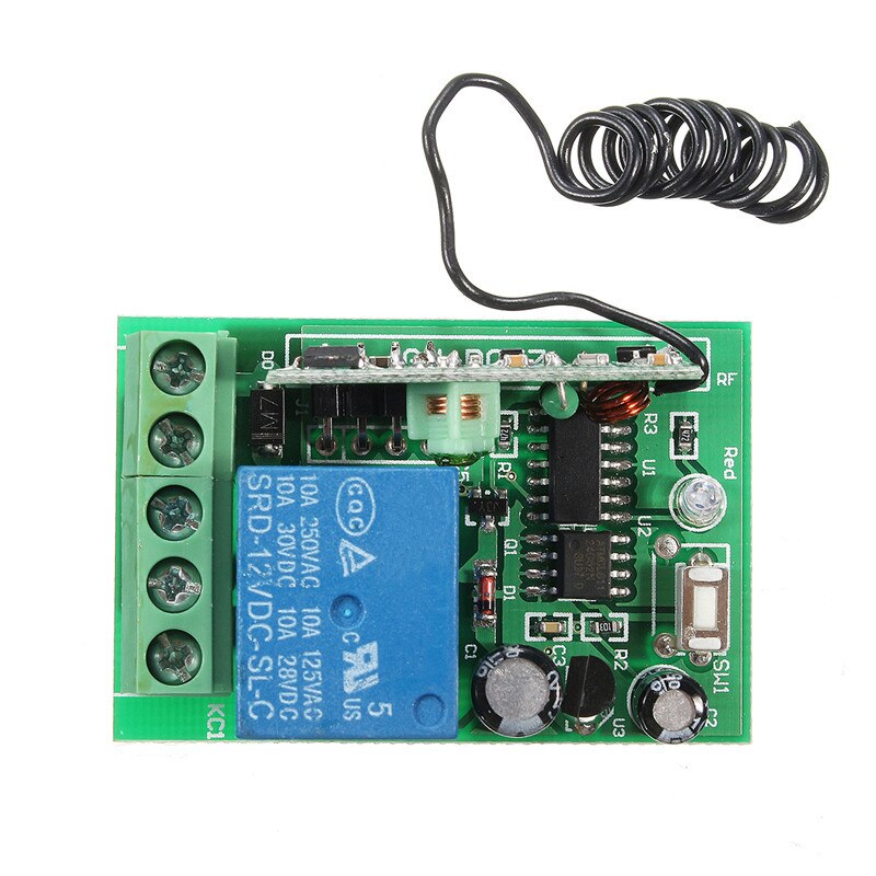 DC 12V 10A 1CH Car Remote Control Switch Wireless RF Universal Controller Transmitter+ Receiver Relay