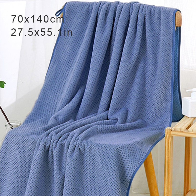 140x70cm Large Bath Towels Soft Bathroom Washcloth Bathing Robe Comfort Microfiber Bathrob Quick-Drying Bath Towel: green