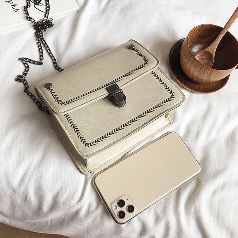 Mini klaff kvinner messenger bag vintage chian small shoulder cross body vesker håndveske damer bolso mujer