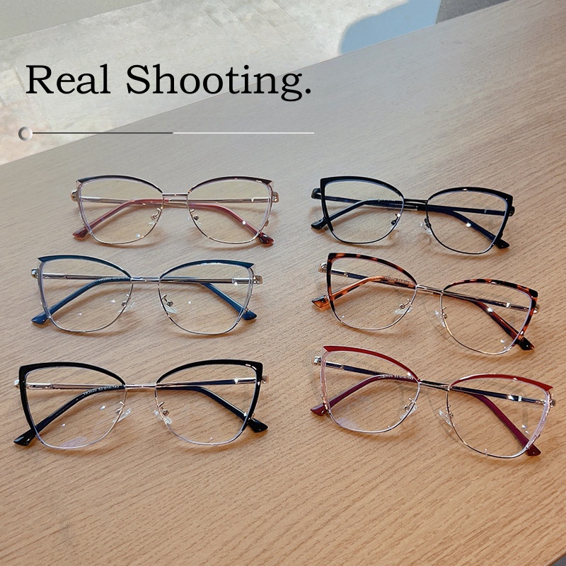 YIMARUILI, montura de gafas ópticas TR90 de aleación ultraligera a la , gafas graduadas Retro de para mujer, montura de gafas tipo ojo de gato TR30