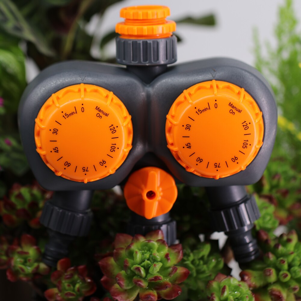 Garden 3 Way Dual Control Watering Timer 120 Minutes Automatic Irrigation Controller Smart Mechanical Plants Sprinkling System
