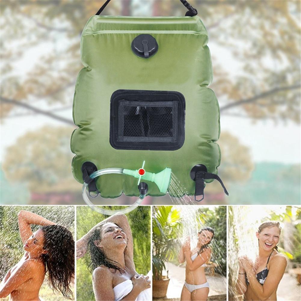 Outdoor Douche Waterzak Draagbare 20L Douche Bag Camping Wandelen Zonne-energie Verwarmd Douche Zwemmen Bag