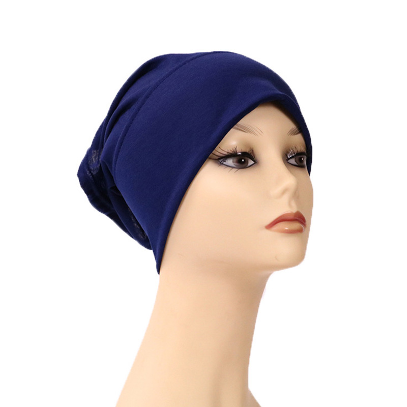 Bonnet Tube Hijab pour femmes, chapeau de chimiothérapie, couvre-tête en coton, intérieur, musulman, indien