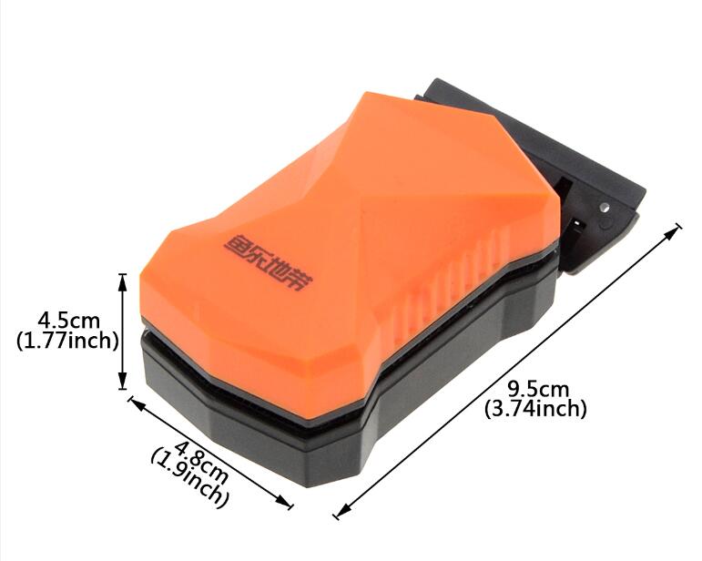 Magnetisk børste akvarie akvarium glas alger glas renser scrubber flydende ren børste vindue rengøring magneter børster: Orange magnetisk børste