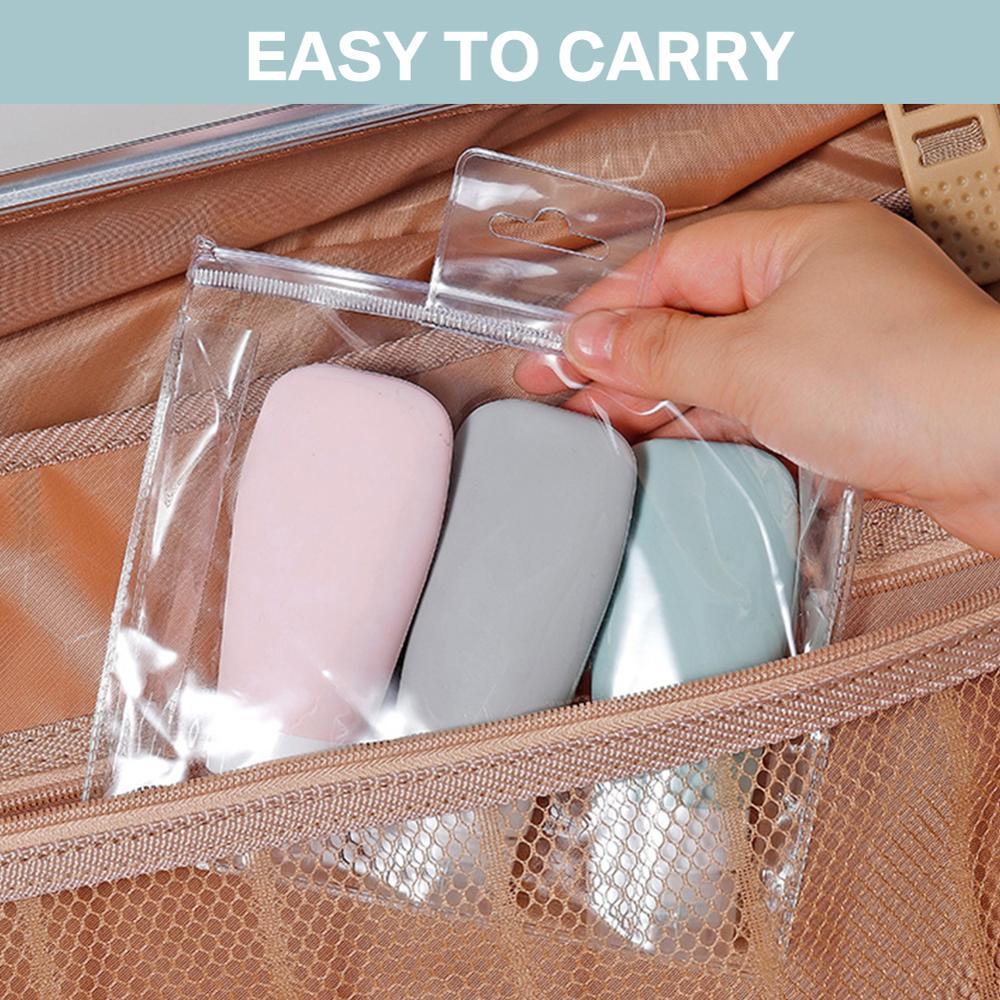 3Pcs 60/90ml Silicone Refillable Bottle Travel Shampoo Bottle Lotion Travel Packing Press Bottles Portable Cosmetic Container