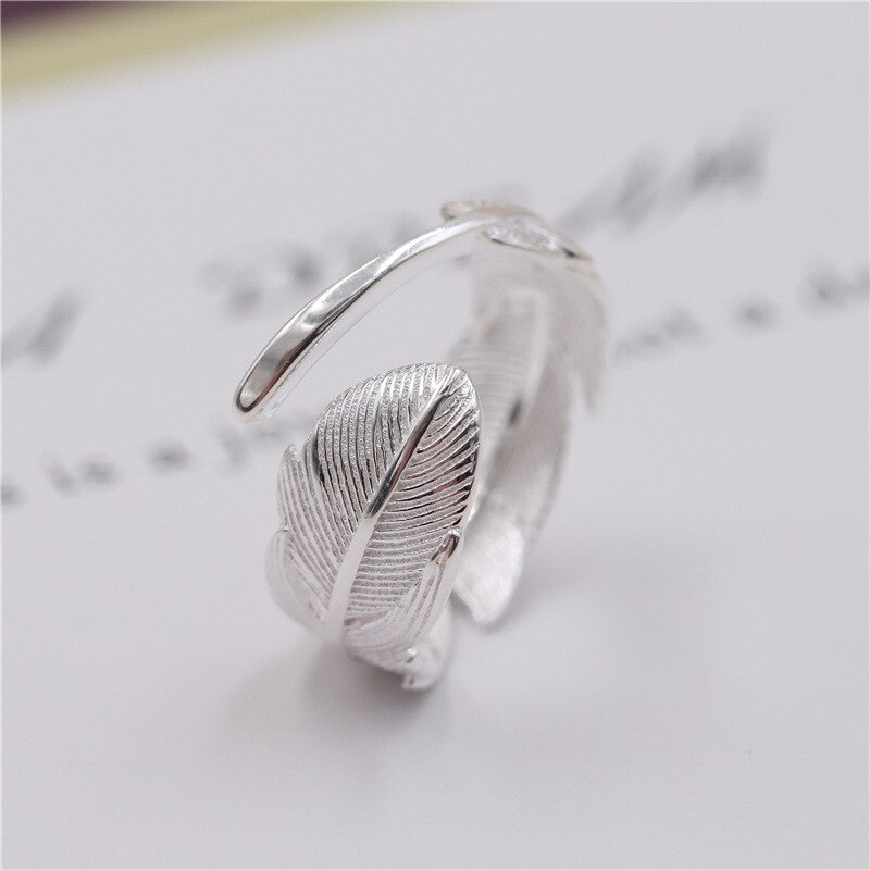 Vintage Punk Große Feder Ringe für Frauen Männer Retro Antike Finger Ring Party Schmuck NEUE