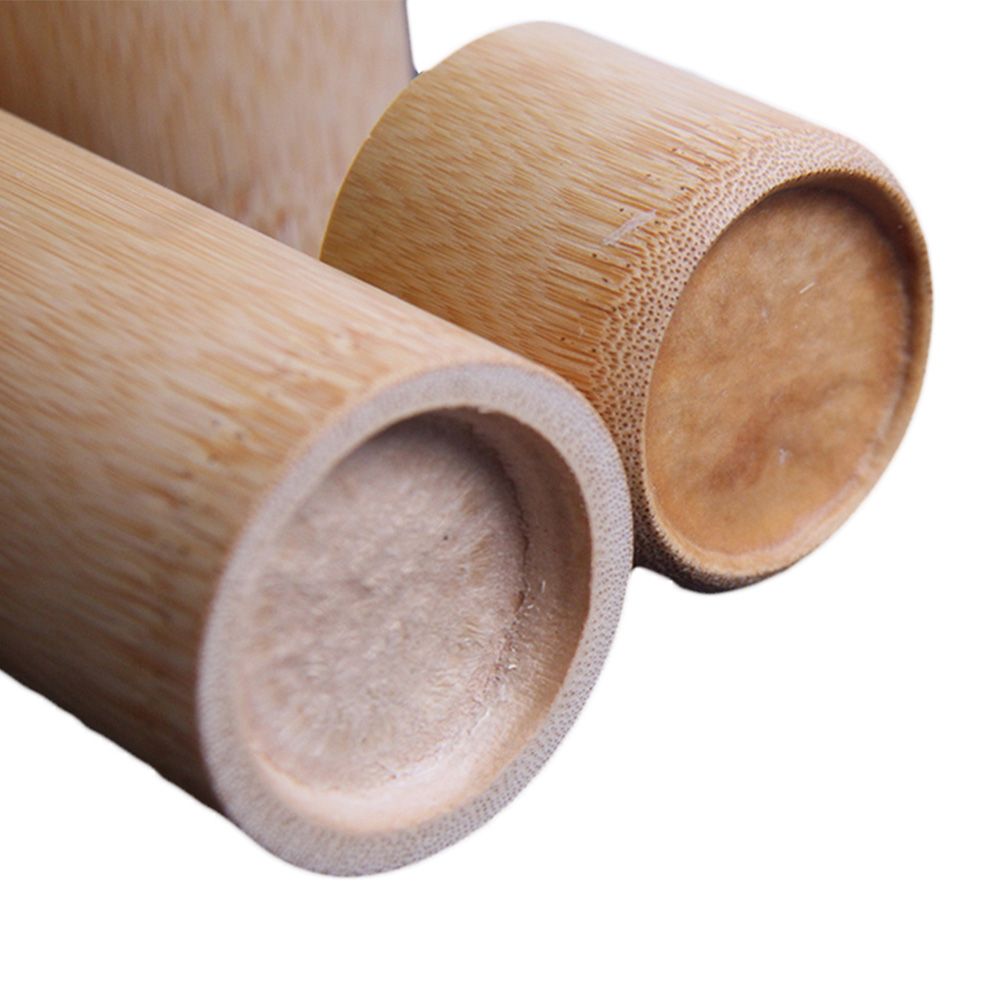 Eco-friendly Round Bottle With Lid Bamboo Holder Tea Canister Organizer Container Storage Box