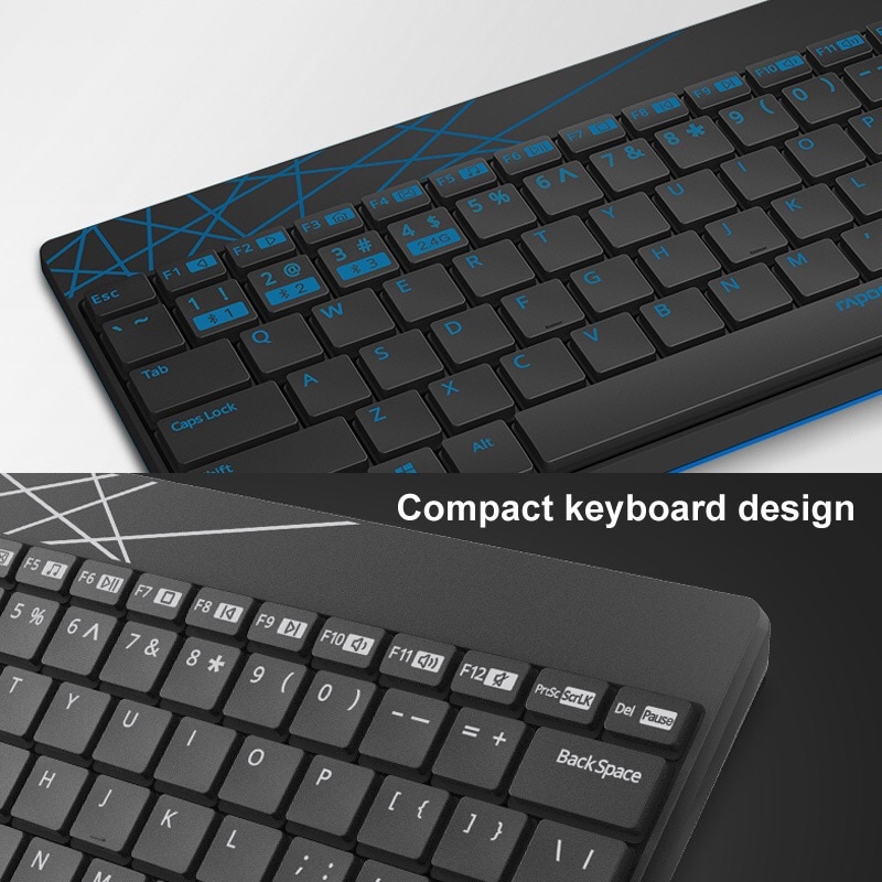 Neue Rapoo 8000M Multi-modus Stille Drahtlose Tastatur Maus Combos Bluetooth 3,0 & 4,0 RF 2,4G schalter zwischen 3 Geräte Verbindung