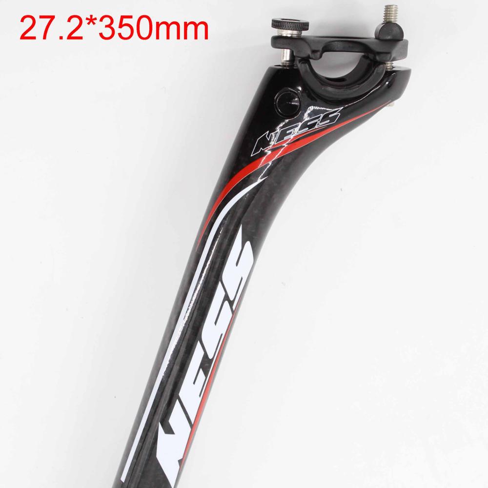 Nuovo NESS bici Da Strada 3 k pieno reggisella in carbonio montagna seatpost della bicicletta del carbonio MTB parti 27.2/30.8/31.6 * 350mm 25mm compensare Libera la navata: 27.2x350mm