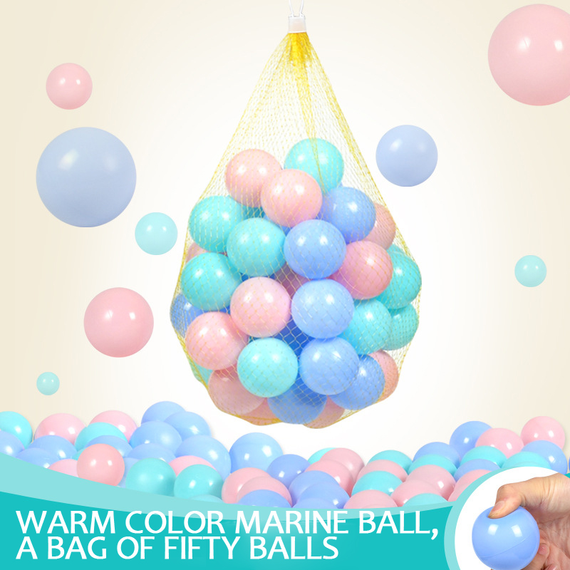 50 stk varm farve havbold bølgebold børns paradis marine bold fortykkelse fræk slotsbold fortykkelse 5.7cm