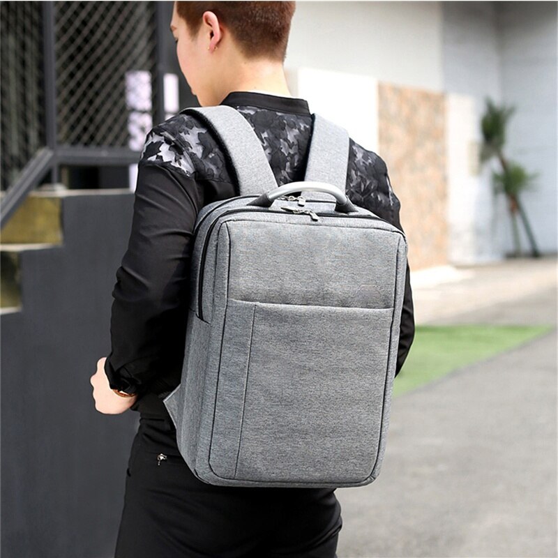 Mochila cuadrada sencilla para hombre, bolsa de tela Oxford para ordenador portátil de negocios, resistente al agua, de ocio, de , nueva