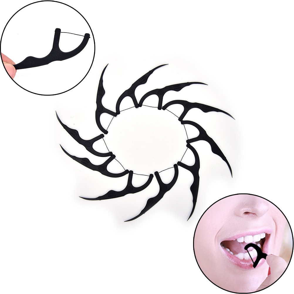 50pcs Dental Floss Interdental Brush Teeth Stick Toothpicks tooth thread Floss Pick escarbadientes tandenstokers