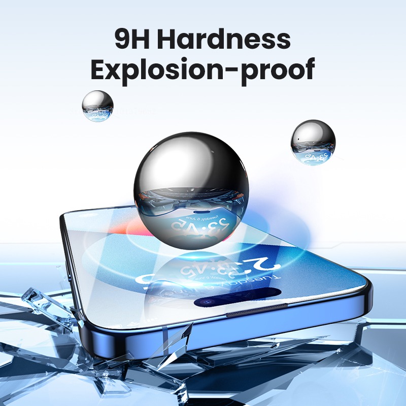 Protector de pantalla de vidrio templado para iPhone, película 9D para iPhone 15, 14, 13, 12, 11 Pro Max, 14 Plus, 11, XR, 2 unidades
