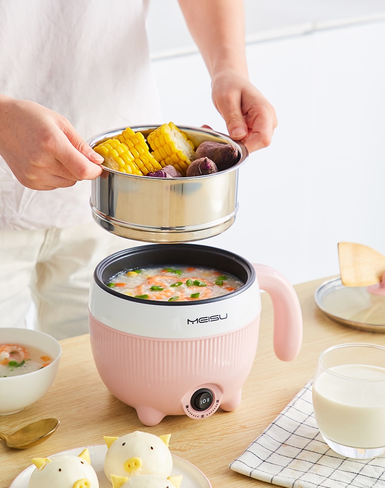 220V Electric Rice Cooker Multi Food Cooker Non-stick/ Stainless Steel Inner Available Mini Portable Cooking Pot EU/UK/AU/US
