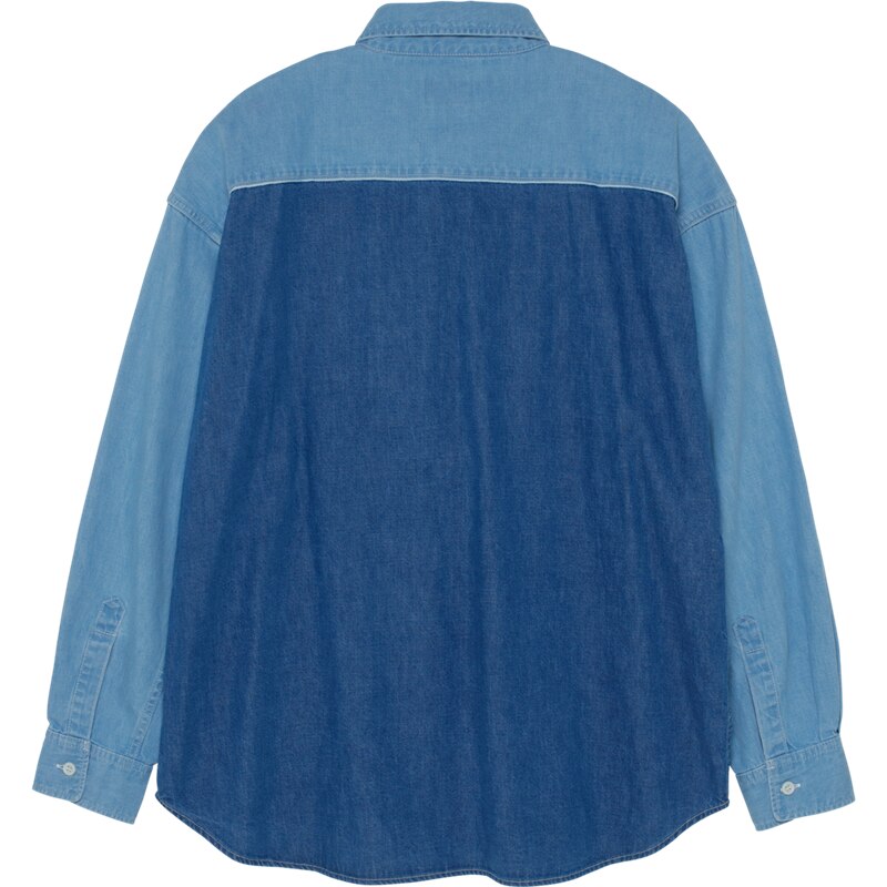 Hip Hop Streetwear CAVEMPT Shirt C.E CAV EMPT TWO COLOUR DENIM SHIRTS Men Women 1:1 Best Casual Cavempt Shirt