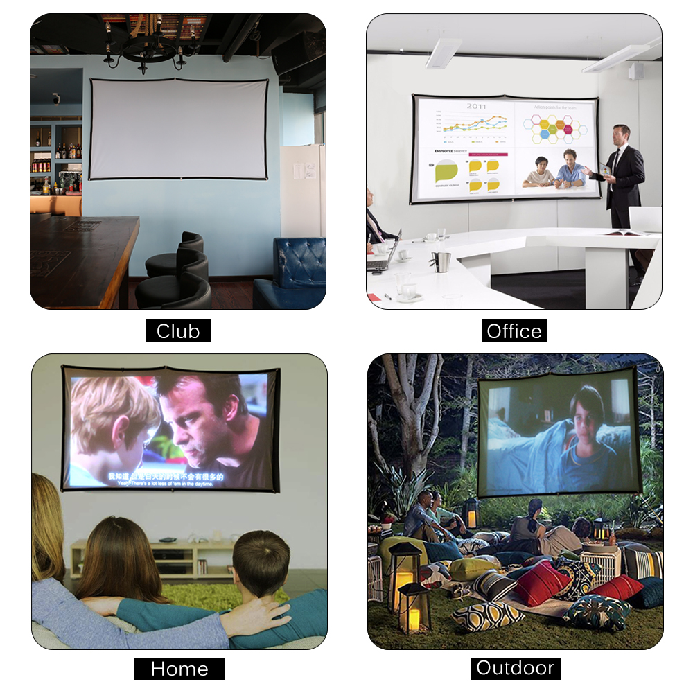 120 inch 16:9 Scherm voor Projector Draagbare Projector Screen Opvouwbare Projectiescherm Voor Achter Voor Home Theater Outdoor