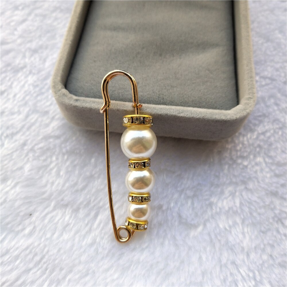 Brooches Pin Jewelry for Women Suit Hats Clips Sweater Coat Decorative Rhinestone Pearl Brooch Pins Jewelry 1pcs