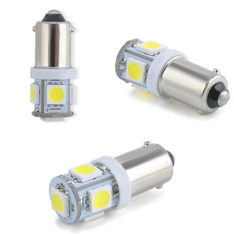 2Pcs T11 BA9S White 5050 SMD 5 LED Low Consumption Canbus Ultra Long Life Universal Car Light Bulb T4W H6W 363 12V#272934