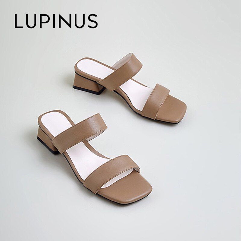 Vrouwen Hoge Hakken Sandalen Vierkante Neus Slingback Schoenen Vrouwen Outdoor Slipper Vrouwen Casual Sandaal Vrouwen