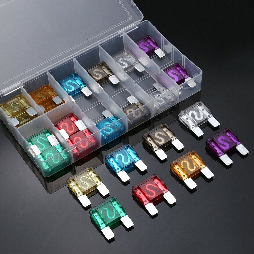 24Pcs/Set Car Fuses 20-100A Big Maxi Blade Fuse Assortment Set for Car Truck RV Electrical Fuse Kit 8 Size Fuse Kit