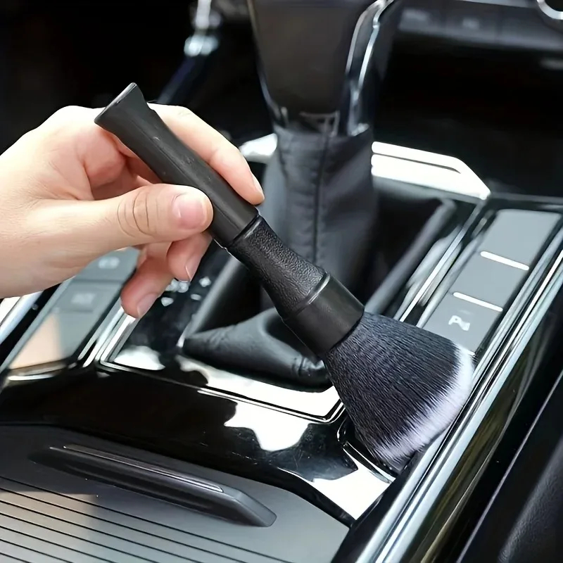 Cepillo de limpieza de cerdas suaves para Interior de coche, herramienta de limpieza de coche, plumero de salpicadero, 1 piezas