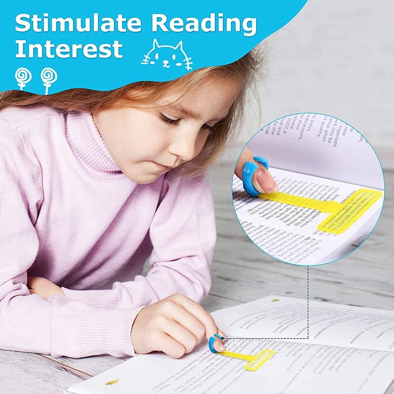 22 Pcs Reading Pointers for Kids Finger Focus Highlighter Reading Tools Finger Pointers for Kids ADHD Dyslexia Tools