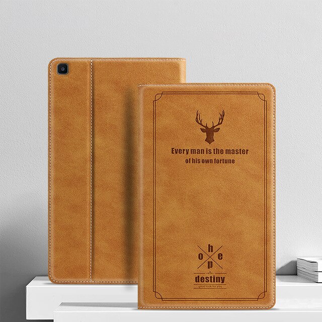 Caso capa de couro do plutônio para samsung galaxy tab um 8.0 2019 SM-T290 SM-T295 SM-T297 tablet pc caso 8 polegada capa protetora escudo: brown