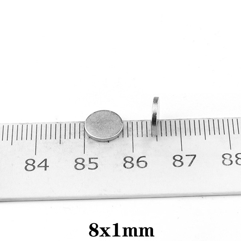 20 ~ 2000Pcs 8X1 Mm Krachtige Sterke Magnetische Magneet 8Mm X 1 Mm Permanente Neodymium Magneet disc 8X1 Mm Koelkast Kleine Ronde Magneet 8*1 Mm