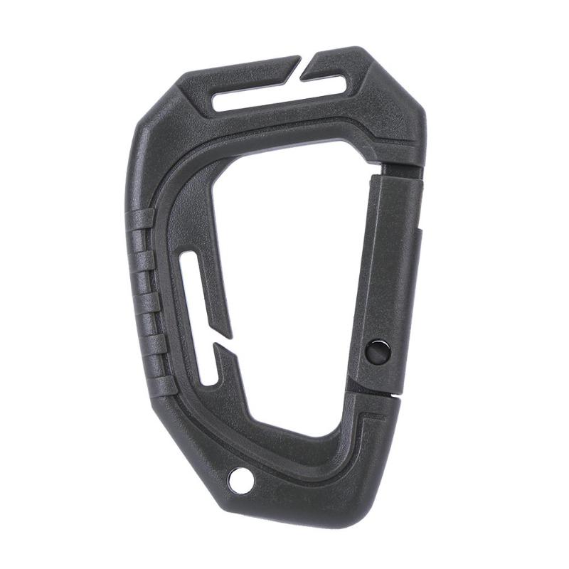 1Pcs 200LB Plastic Clip Karabijnhaak D Vorm Bergbeklimmen Gesp Outdoor Opknoping Sleutelhanger Haak Klimmen Accessoires: Army Green