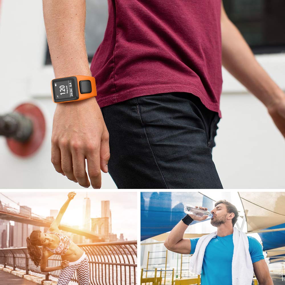 Silikonikorvaava ranneke tomtom runner 2 3 spark 3 gps-urheilukellolle tomtom 2 3 -sarjalle, pehmeä älyranneke