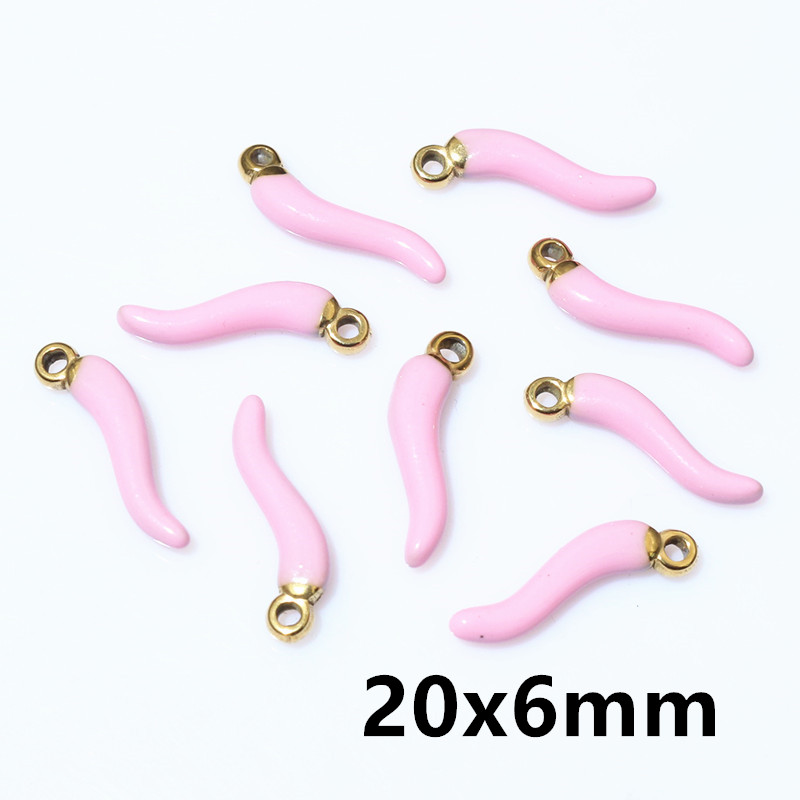 10 Stück Emaille Chili Pfeffer Reize Anhänger Multi Farben Für DIY Schmuck Herstellung Ohrringe Halskette Anhänger Zubehör Ergebnisse: Reines Gold Farbe