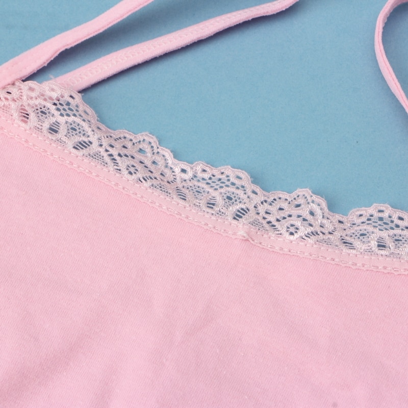Girl Underwear Lace Bras Cotton Camisoles Sports Bra Top For Teens Training Bra 57BF