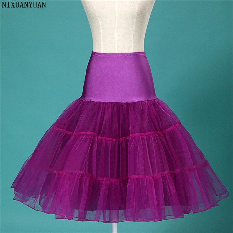 Sommer Kurz Organza Petticoat Krinoline Jupon Ballkleid-hochzeits-Petticoat Hochzeit Zubehör Reifrock Unterrock Rockabilly Ballettröckchen