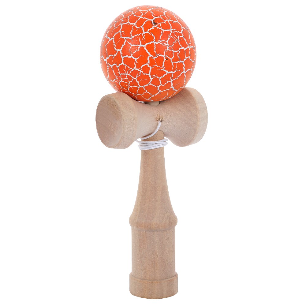 18CM Wood Kendama Toy Kendama Skillful Juggling Ball Education Traditional Game Children Adult Stress Relief Zabawk: 18CM orange