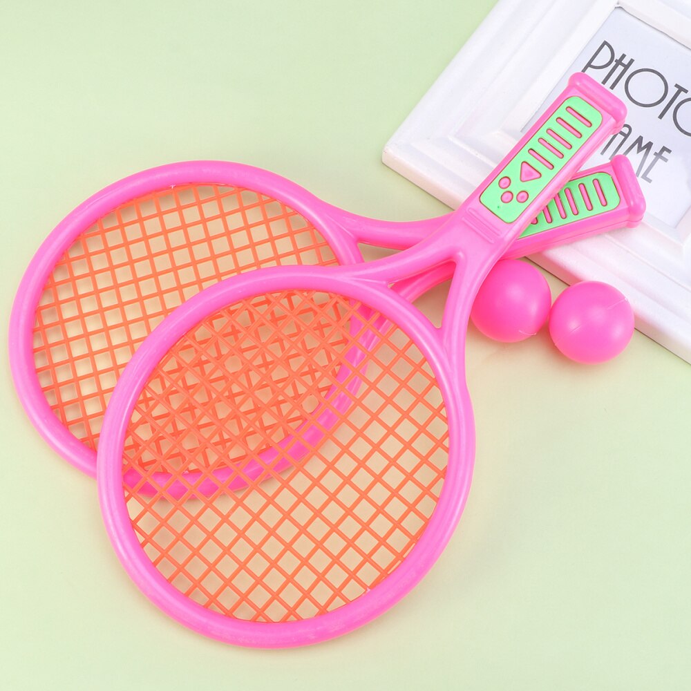 1 Paar Kinderen Tennisracket Kids Badminton Rackets Spel Rekwisieten Voor Kleuterschool Basisschool (Grootte Willekeurige Colo: Pink