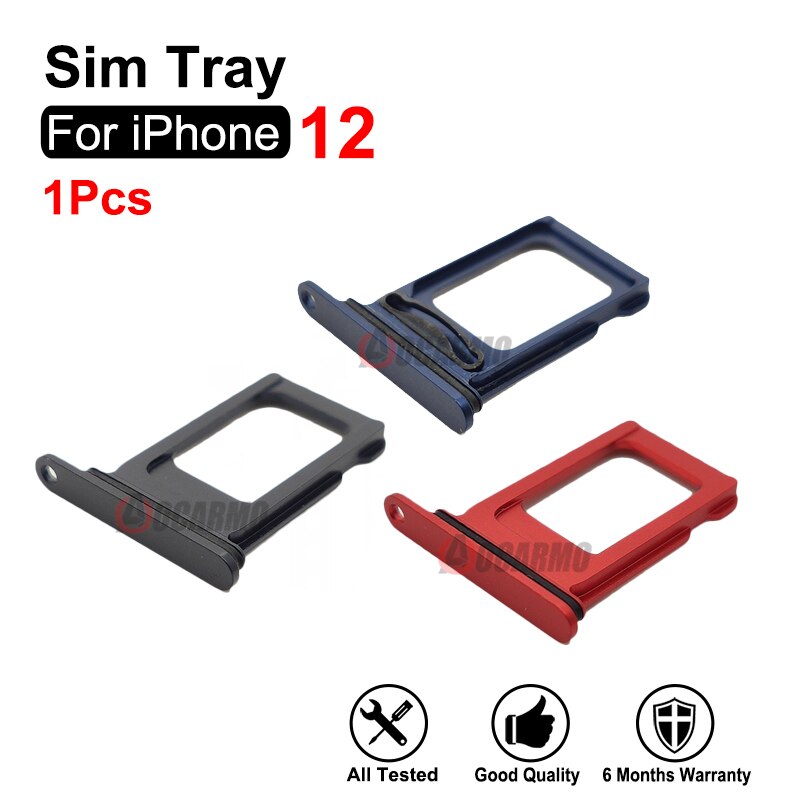 Bandeja SIM dual para iPhone 12 pieza de repuesto con ranura para tarjeta SIM única