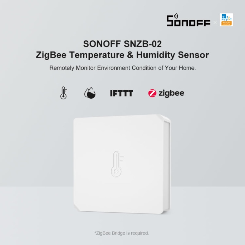Zigbee Temperature Humidity Sensor APP control sonoff smart home Hygrometer thermometer compatible ewelink alexa google ifttt