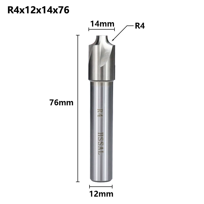 XCAN – fraise à fraiser CNC, R1.0-R12 HSS, fraiseuse à rayon, mèche de routeur: R4.0